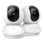 TP-LINK (TAPO C210P2) Pan/Tilt Home Security Wi-Fi Cameras Night Vision - 2 Pack