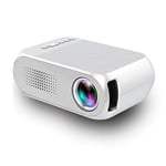 ZZJ YG320 LED Mini Portable Wireless Projector, 600 Lumen 3.5Mm Audio Support 1080P HD Playback HDMI USB Projector Home Media Player,White