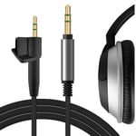 Geekria QuickFit Audio Cable Compatible with Bose Around-Ear AE2, AE2i, AE2w Headphones Cable, 2.5mm AUX Replacement Stereo Cord (Black 5.6FT)