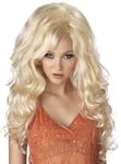 Bombshell Blonde Dolly Long Curly Big Hair Doll Pin Up Womens Costume Wig