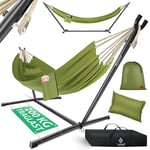 KESSER® Hamac Lake avec Support | Hamac Double pour 2 Personnes, Structure Stable, capacité de Charge de 200 kg, Taille XXL | Kaki