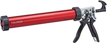 Tajima CNV-FSP600 Convoy Super Pistolet à cartouche 2 en 1 (pour cartouches 300 ml + sac de tuyau 600 ml, poignée rotative à 360°, pistolet à cartouche pour silicone/colle/acrylique) Rouge/noir