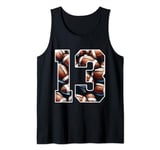 Football Birthday Number 13 Design For 13 Year Old Boys Tank Top