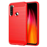 NOKOER Case for Motorola Moto G 5G Plus, TPU Slim Phone Case, Flexible Material Air Cushion Anti-Drop Design Cover [Anti-Fingerprint] Silicone Case - Red