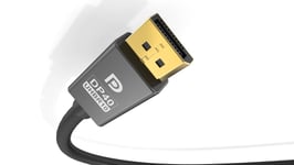 NORDIC-SERTIFISERT KABLER 50cm VESA-sertifisert Displayport 2.1 kabel DP40 UHBR10 40Gbps 8K60Hz 4K144Hz