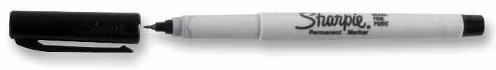 SHARPIE - Ultra Fine Bullet Tip Permanent Marker Pens - Pack of 2 (Black)