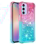 SKALO Samsung A15 5G Kvicksand Glitter Hjärtan TPU-skal - Rosa-T multifärg
