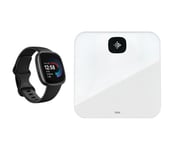 Fitbit Versa 4 Smart Watch & Aria Air Smart Scale Bundle - Black & White, Silver/Grey,Black