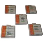 vhbw 20x Batterie AAA micro compatible avec Philips M6652, M6651WB Luceo téléphone fixe sans fil (1000mAh, 1,2V, NiMH)