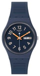 Swatch SO28I700 TRENDY LINES AT NIGHT (34mm) Blue Dial / Watch