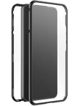 Black Rock - Coque de Protection en Verre à 360 ° Compatible avec Samsung Galaxy S22 5G I Coque de téléphone Portable, Fermeture magnétique, Coque Transparente avec Cadre Noir