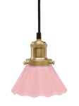 AUGUST Fönsterlampa Veckad 15cm Mässing/Rosa