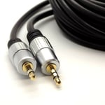 3.5mm Gold Jack Aux Cable Audio Lead For Headphone/mp3/ipod/car/phone 1m - 20m