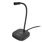 KLIM Lingo - Desktop USB Microphone for PC and Mac - With Mute Button - Compatible with any Computer - Professional PC Microphone with High Definition Audio - New Version