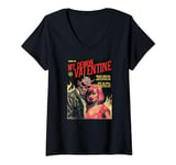 Womens My Demon Valentine 1950s Horror Comic Cover V-Neck T-Shirt