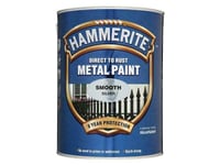 Hammerite Direct To Rust Smooth Finish Metal Paint Black 2.5 Litre HMMSFB25L