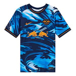 Nike RBLZ Y NK BRT STAD JSY SS 3R T-Shirt Mixte Enfant, Midnight Navy/(Kumquat) (Full Sponsor), FR : L (Taille Fabricant : L)