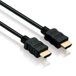 HDSupply X-HC000-030E Câble HDMI Haute Vitesse avec Ethernet, Prise HDMI-A (19 Broches) vers Prise HDMI-A (19 Broches), Double Blindage, Contacts plaqués Or, 3,0 m, Noir