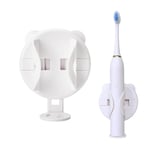 Electric Toothbrush Holder Wall Mounted for Bathroom Punch-free Gravity Toothbrush Holder White Tooth Brush Organizer Gravity Induction Contraction. (White, 1)