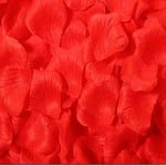 1000st konstgjorda bröllopsrosenblad, blommiga bröllopsdekorationer (röd)