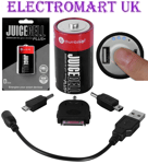 JUICECELL EMERGENCY USB MOBILE SMART PHONE BATTERY CHARGER POWER PACK 2000MAH
