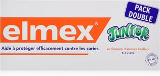 Elmex Junior Toothpaste 2x75ml Plaque Removal,Enamel Protection Remineralization