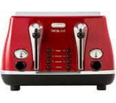 DELONGHI Micalite CTOM4003R 4-Slice Toaster - Red