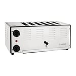 Rowlett Premier 6 Slot 2.6kW Toaster with 2 x Additional Elements, Stainless Steel, Designed in UK, Replaceable Elements, Rotary Slot Selector, Variable Timer, Professional and Home Use, CH171