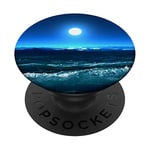 Sea Ocean Moon Night Pop Mount Socket Full Sky Phone Holder PopSockets Grip and Stand for Phones and Tablets