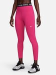 Nike Womens Training High-Waisted 7/8 Mesh Panel Leggings - Pink
