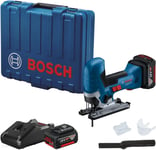 Batteridrevet stikksag Bosch GST 185-LI; 18 V; 2x4,0 Ah batt.