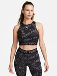 Nike Dri-FIT One Women's Cropped Tank Top - Black, Black, Size Xxl, Women