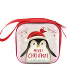 Square Christmas Storage Bag With Zipper Coin Purse Ornaments As The Picture 2.95in X