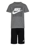 B Nsw Club Ssnl Short Set Sport Sets With Short-sleeved T-shirt Black Nike