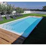 PoolExperten Poolpaket Glasfiberpool - 6,5x3,2m - Muskö - Med smart styrning