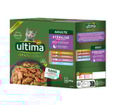 Ultima Sterilized Cat 8 x 85 g - Mix I (kyckling, kalkon, lax, öring)