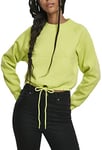 Urban Classics Women's Pullover Ladies Oversized Short Raglan Crew Sweatshirt, Yellow (Frozen Yellow 01494), Small