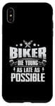 Coque pour iPhone XS Max Matrice de découpe Biker Young Late Vintage Motorcycle Club Amateur