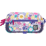 Grafoplás | Pencil Case 3 Zippers | Smile | with Closure Flap | Customizable Weekly Schedule | 23x10x10cm | bits&Bobs Pop Up Design | Large Capacity | Pull Cart, Lavender, 23x10x10cm, School Pencil