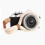 LXH Cotton Camera Wrist Strap Hand Wrist Strap Compatible with Sony A6300 A6500 RX10 IV X100F X100S X70 X-Pro2 X-E3 X30 (Creamy-White)