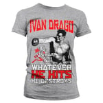 Hybris Ivan Drago - The Siberian Bull Girly Tee (Heather-Grey,M)