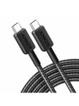 Anker 322 USB-C to USB-C Nylon cable - 0.9m - Black