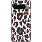 Google Pixel 8 Pro Transparent Mobilskal Leopardmönster