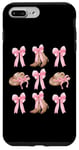 Cowgirl Coquette Rose Bow Esthétique Cowgirl Bottes Et Chapeaux Coque pour iPhone 7 Plus/8 Plus