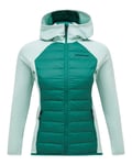 Peak Performance Down Hybrid Hood Jacket W Smoke Pine/Delta Green (Storlek L)