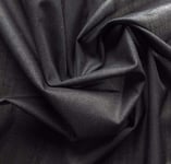 Marent Brand Lightweight Fusible Iron On Premium Interfacing Fabric 150cm Wide (Per Metre) White Black Charcoal (Black)