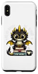 Coque pour iPhone XS Max Des livres à lire avec un petit dragon drôle, soyez gentil, restez un amateur de livres étrange