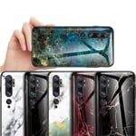 Xiaomi Mi Note 10 / 10 Pro Marmorskal 9H Härdat Glas Baksida Glassback V2 Green Emerald Green