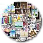 Galaxy Paris Dekaler Paket med 50 Eiffeltorn Frankrike klistermärken för resväska Laptop Scrapbooking Bil Motorcykel