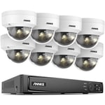 Annke - 8CH 4K Surveillance autonome PoE nvr x 8 pcs 5MP Night Vision Security Camera